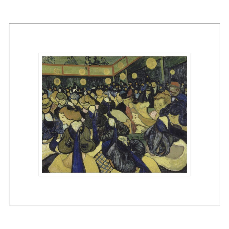 «The Dance Hall in Arles» par Vincent van Gogh, impression giclée encadrée, H 13,75 po x l 15,72 po