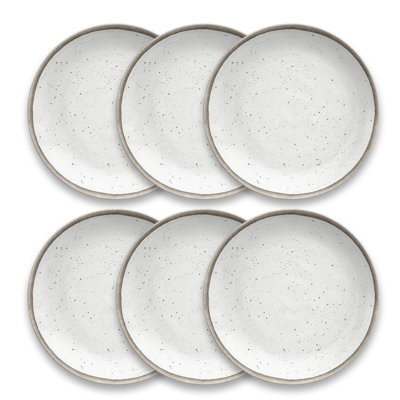 Assiette plate en mélamine moucheté Laya