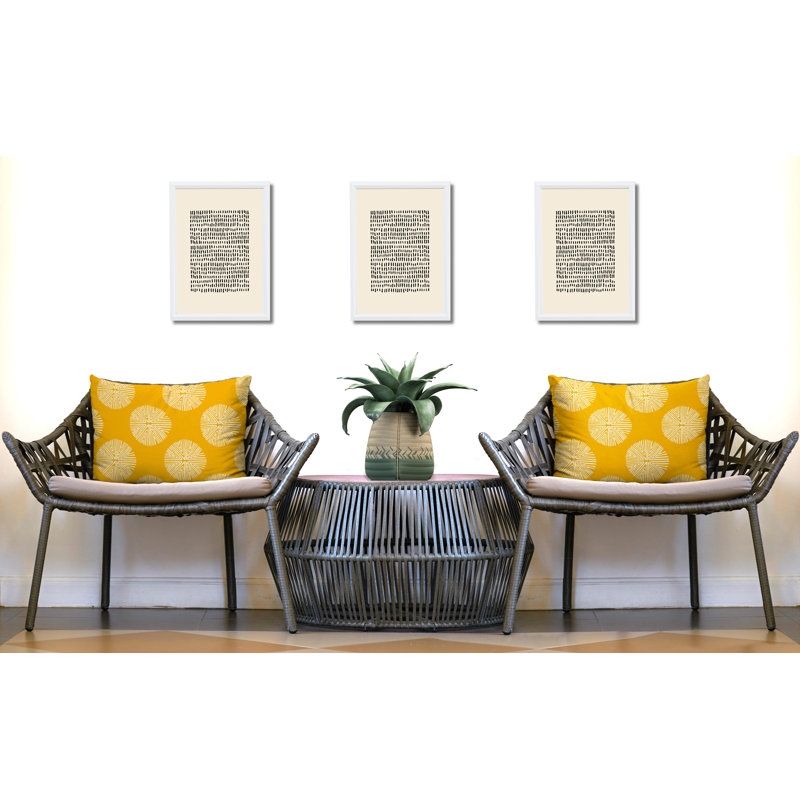 Housse et insert de coussin rectangulaire en polyester pour l'intérieur et l'extérieur, Jaune