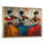 Toile avec cadre flottant or