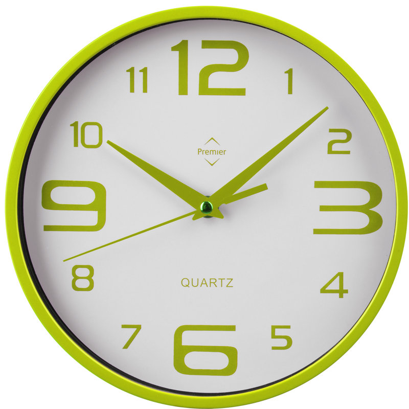 Wall Clock, Small, Lime Green