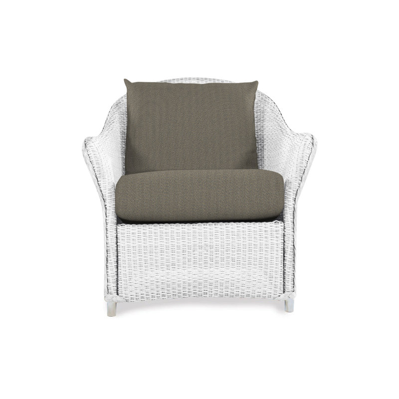 Weekend Retreat Outdoor Lounge Chair, White, Rumba Nickel