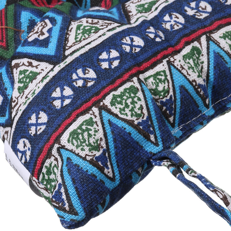 Coussin de siège d’extérieur en lin doux de bureau personnel, Bleu, H 0,1 po x l 15,8 po x P 15,8 po