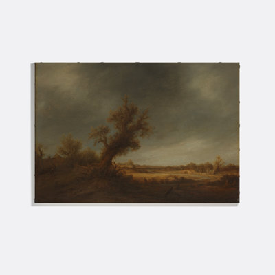 Landscape With An Old Oak Print by Adriaen Van Ostade