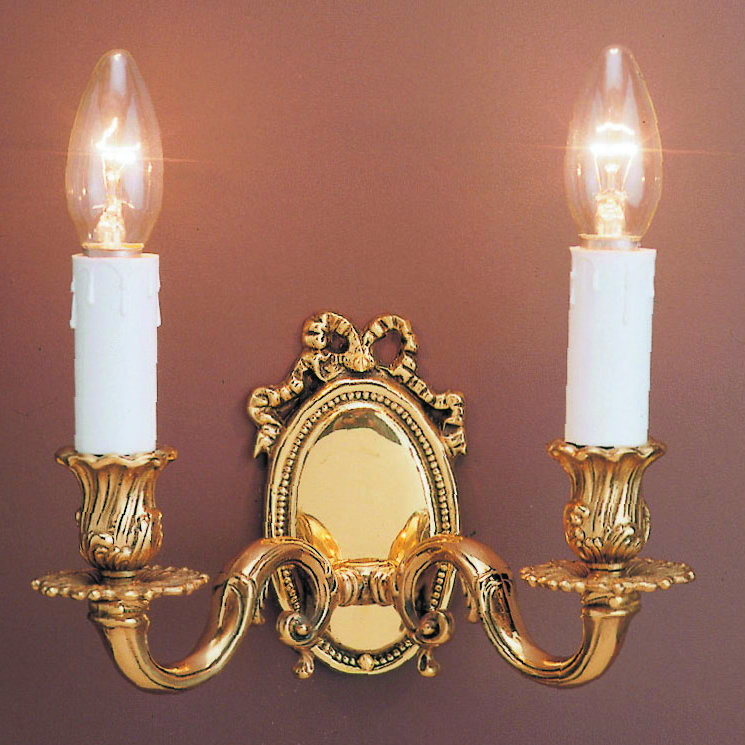 Rotherhithe Solid Brass Candle Wall Light