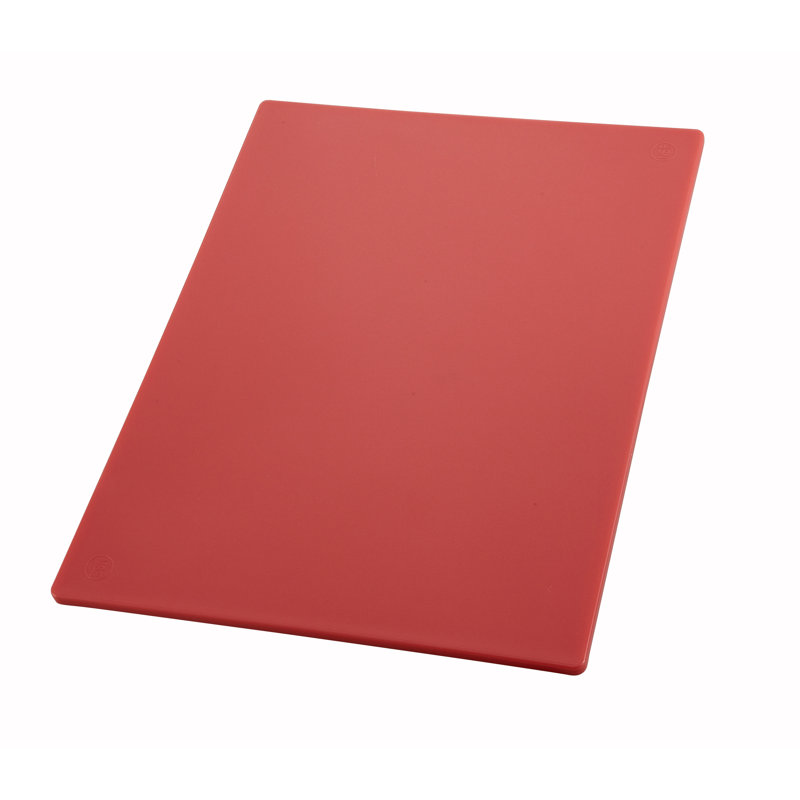 Planche à découper winco, L 20 po x l 15 po x H 0,5 po, Rouge