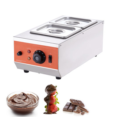 Machine à tremper le chocolat, 9 livres, 2 réservoirs, fondant au chocolat avec contrôle de température 86 ~ 185 ℉