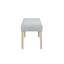 Banc de salle à manger rembourré gris, siège en bois de hauteur standard, mobilier de style contemporain | Idée de cadeau