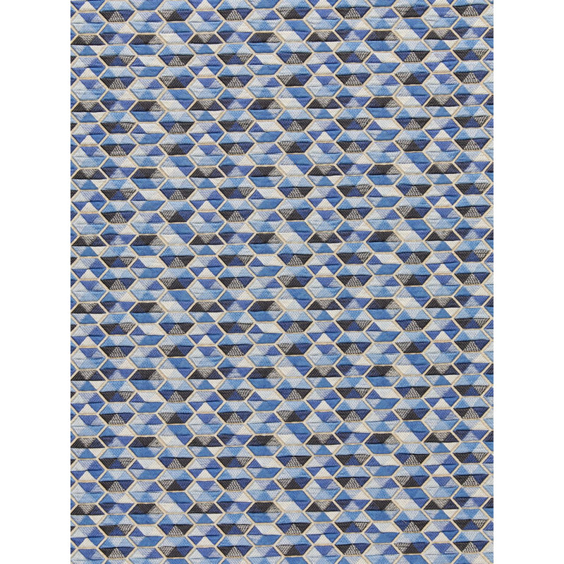 Tissu de carrousel de bibliothèque Hinson, Bleu