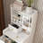 3-in-1 Dressing Table with LED Mirror & Storage
