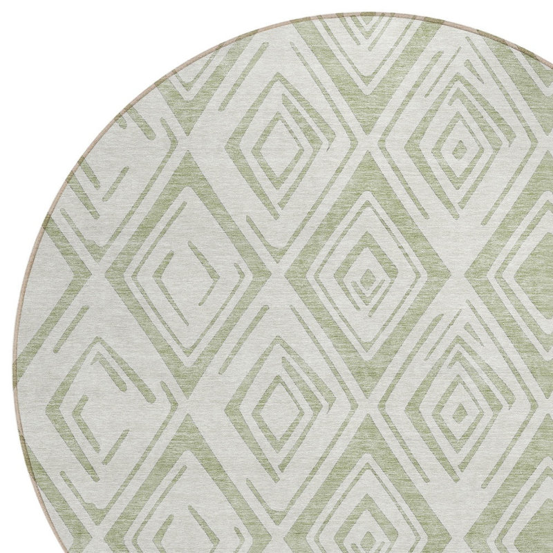 Tapis rond ivoire 8 po
