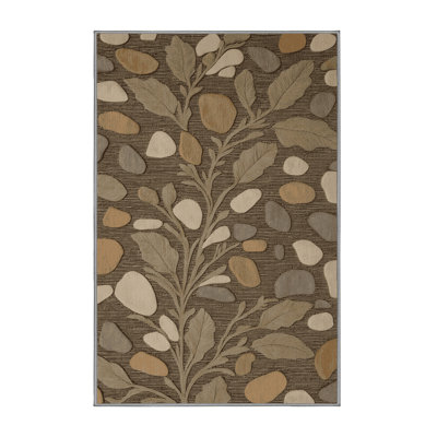 Tapis brun lavable à la machine