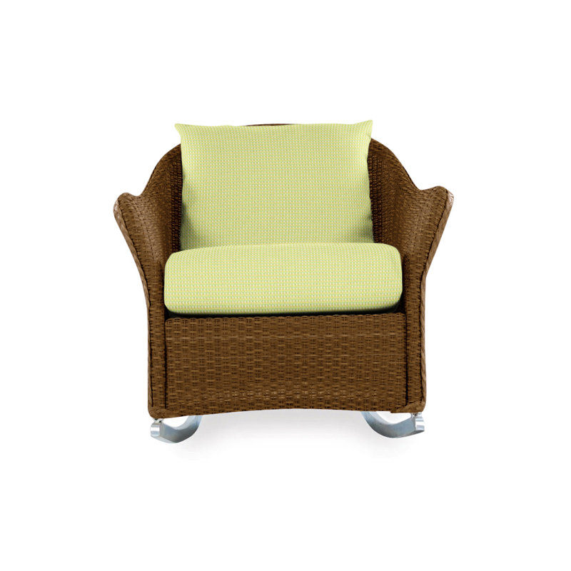 Weekend Retreat Outdoor Rocker Chair, Flagship Lapis Sunbrella®, Bark