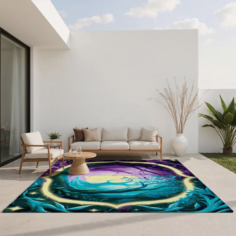Tapis intérieur et extérieur Dreamer's Grove, Rectangle 4' x 6'