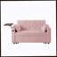 Canapé-lit en velours rose-983767599