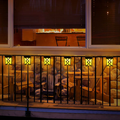 Satin Black Solar Powered Integrated LED Deck Light Kit