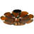Metro Fusion Glass Semi Flush Mount