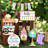 Kalojan 12 Pcs Spring Tiered Tray Decor Wooden Gnomes Flowers Plants Tabletop Trays Signs Spring Summer Fall Tiered Tray Items For Home Farmhouse Rustic Kitchen Decorations (Spring)