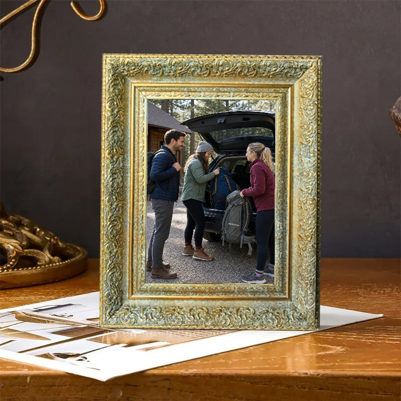 Cadre photo 8 pièces x 10 po or antique 1PC pour cadeaux de Noël, Antique Gold, 1, 8" W x 10" H