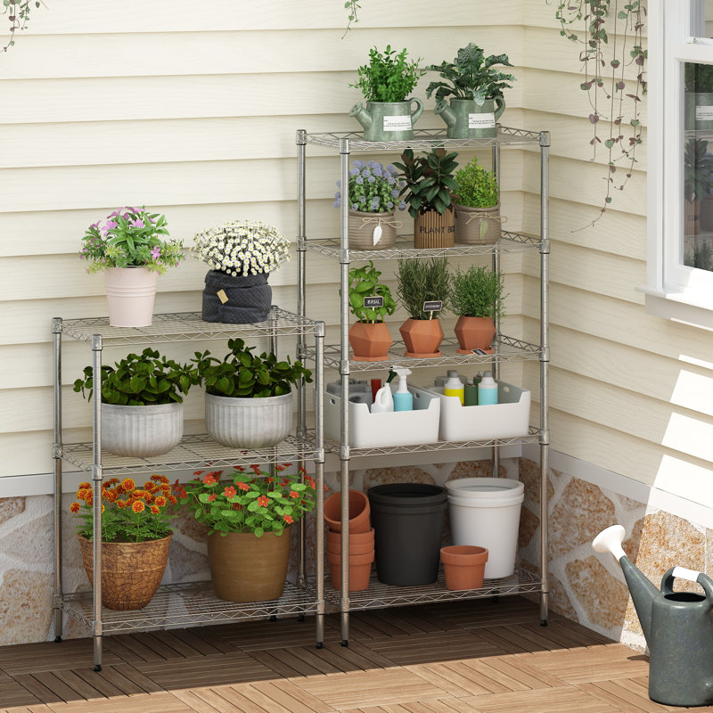 Canika Stainless Steel Storage Rack, 121.92cm H x 55.88cm W x 30.48cm D, Stainless Steel