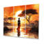 Voyage orange orange dans le désert du Sahara - ensemble de décorations murales paysage africain-107212406-107212405