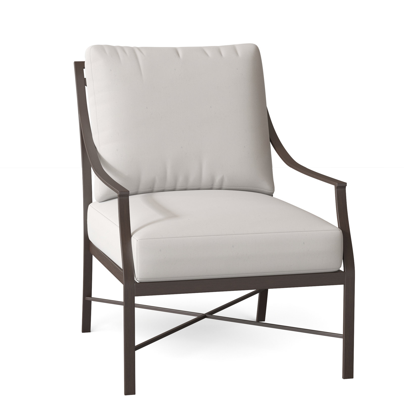 Monaco Patio Lounge Chair, Natural White, Slate Gray, Welt