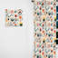 Rideau obscurcissant scandinave jaune et blanc Collage II - motif floral scandinave - 1 panneau-107596660