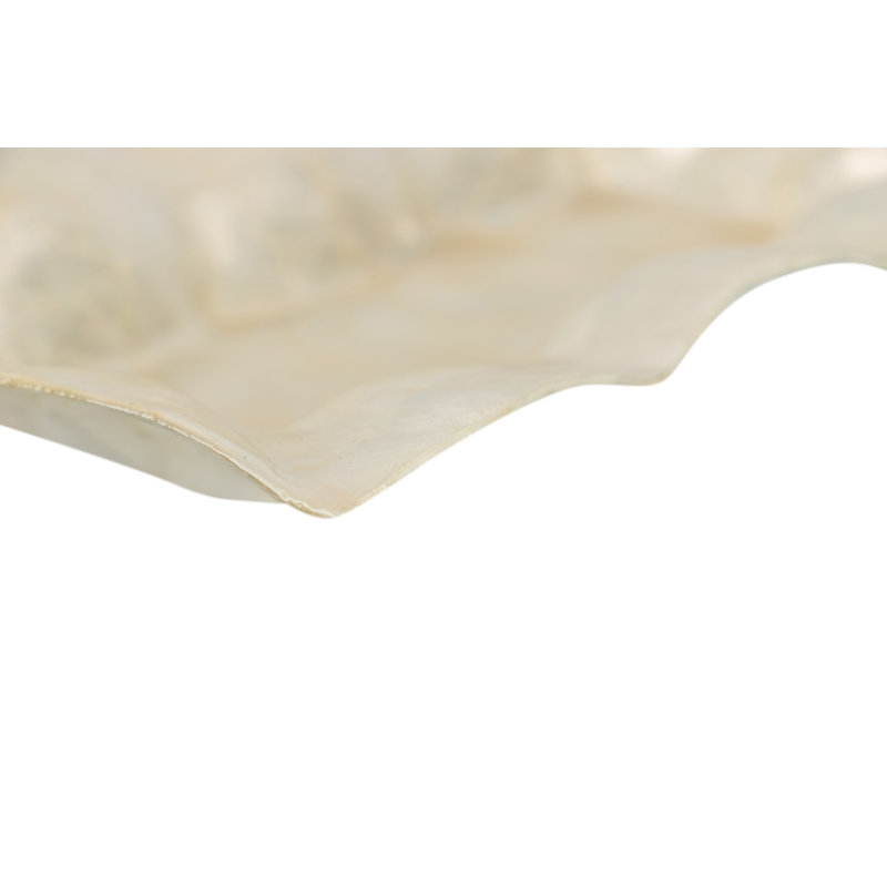 Capiz Rect. Dish 33,5x21x4 Cm, White