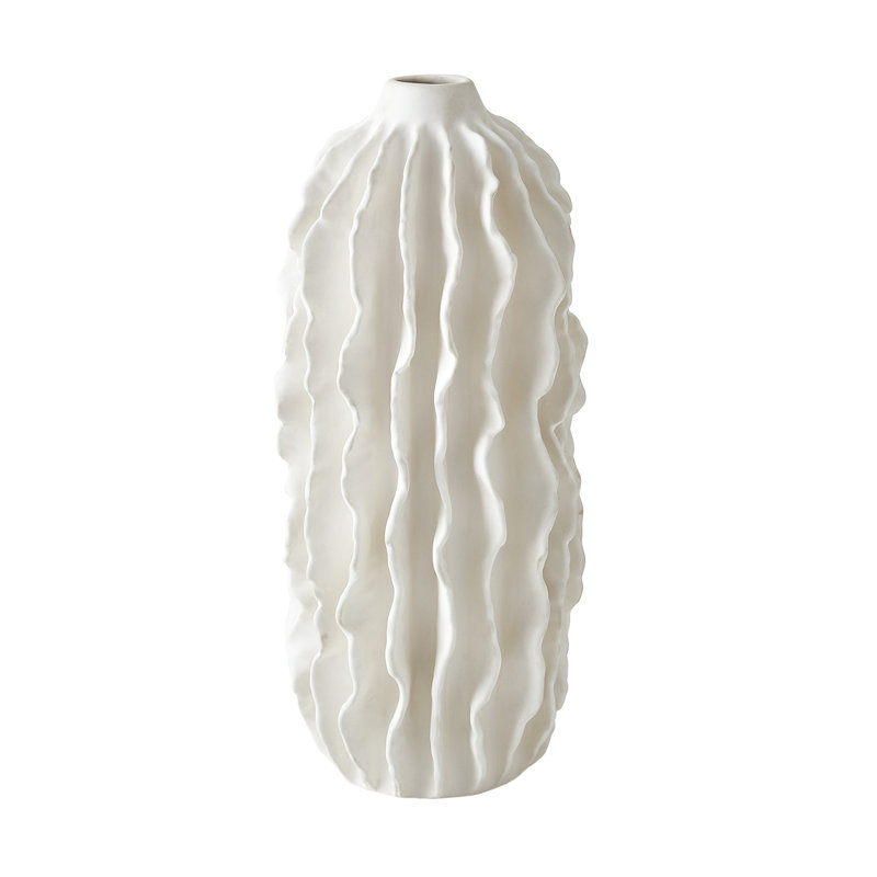 Vase Sea Ribbon - blanc mat