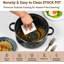 Enamel Pots Set , Induction Cookware with Lids & Dual Handles (5 Saucepans, 5 Lids)