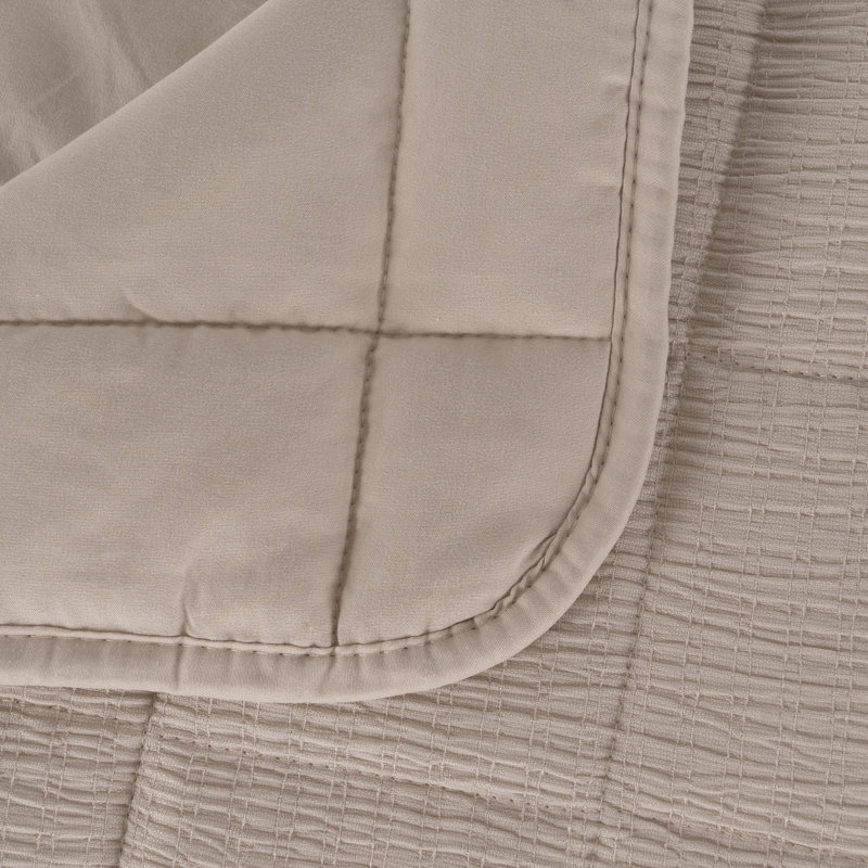 Polyester Solid Colour Bedding, Beige, W280 x L270cm