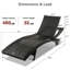 Ensemble de 2 chaises longues de patio en osier de 80 po, chaise longue inclinable en rotin d'extérieur avec roulettes et table d'appoint coulissante, dossier réglable, conception à vagues ergonomiques pour la piscine, la terrasse-1760379200