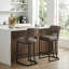 Tabouret de bar moderne en similicuir avec cadre en métal, ensemble de 6 tabourets de bar modernes à hauteur de comptoir avec découpe-1771480962-1771480968
