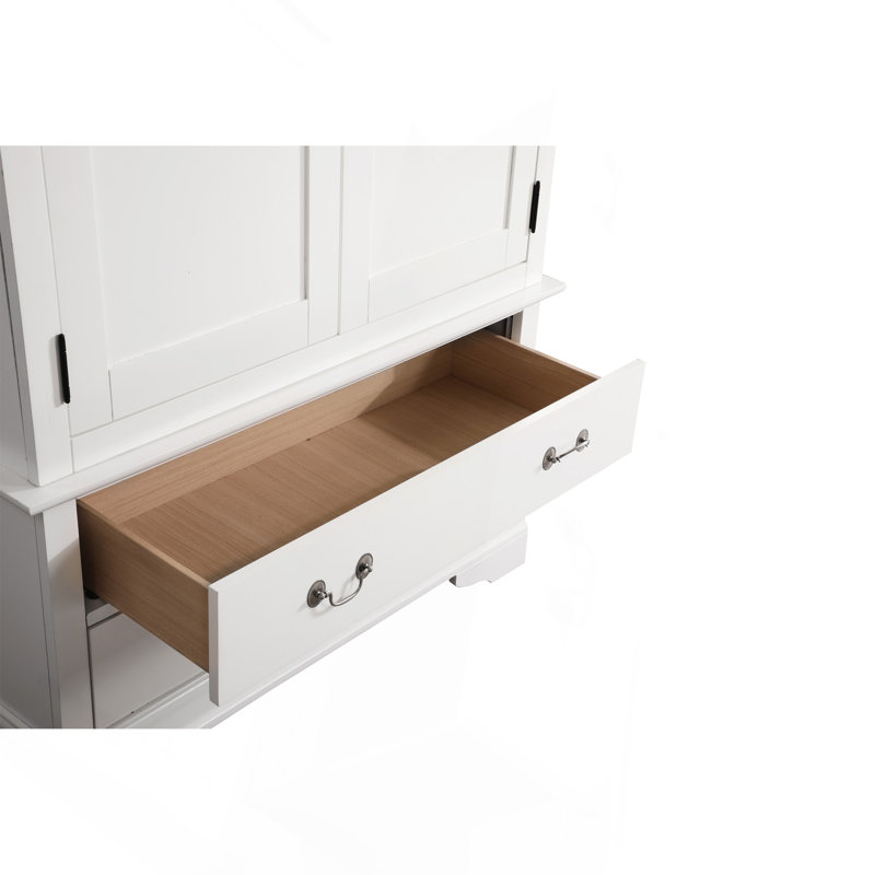 Armoire Louis Phillipe G3190-A, blanc, White