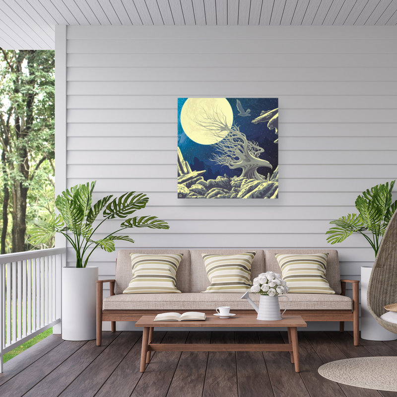 Michael David Ward Eagle Pine Outdoor  Canvas, 14" H x 14" W
