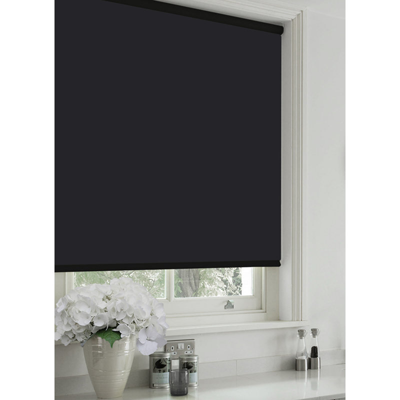 Rideaux occultant sans cordon, L 27 po x L 77 po, Noir