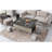 5 Pieces Lift Top Coffee Table Set with Storage Convertible Dining Table with Ottomans