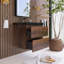 Meuble-lavabo mural simple 23,5 po avec plateau en résine Luhe-676802785