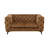 Brown Microfiber Sectional Loveseat
