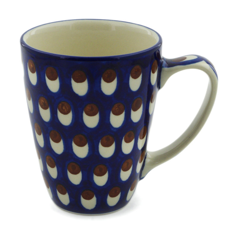 12 oz. Grande tasse en grès - paon américain