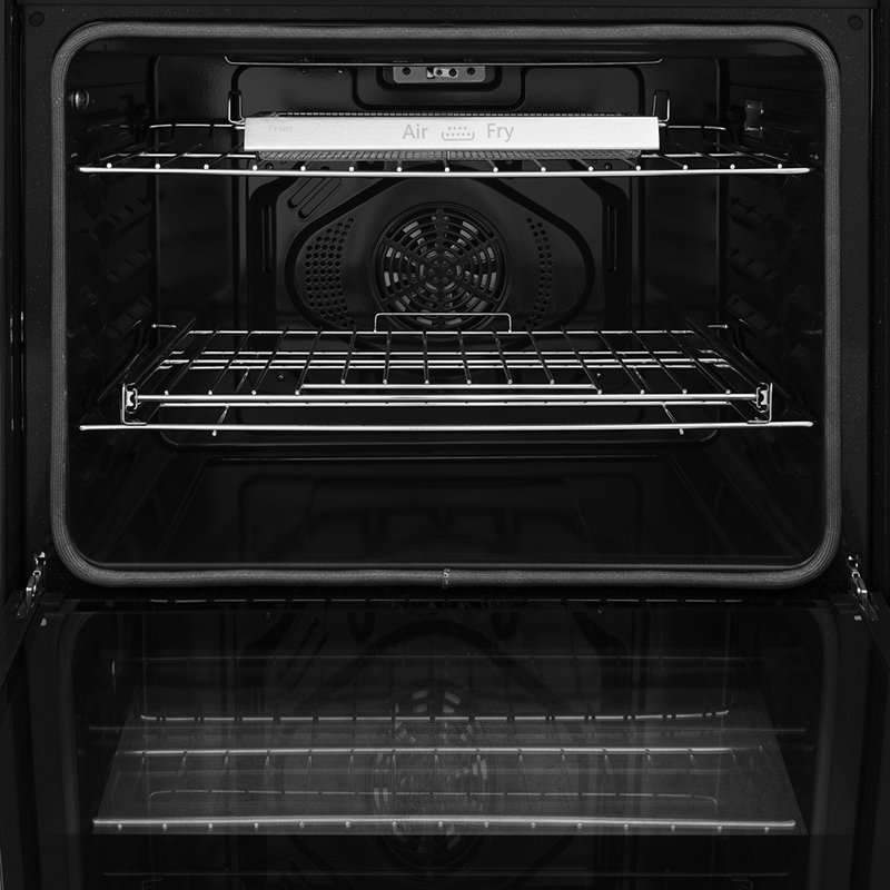 ZLINE Autograph 30 in. True Convection Double Wall Oven in Black Steel with Bronze Helix Handles