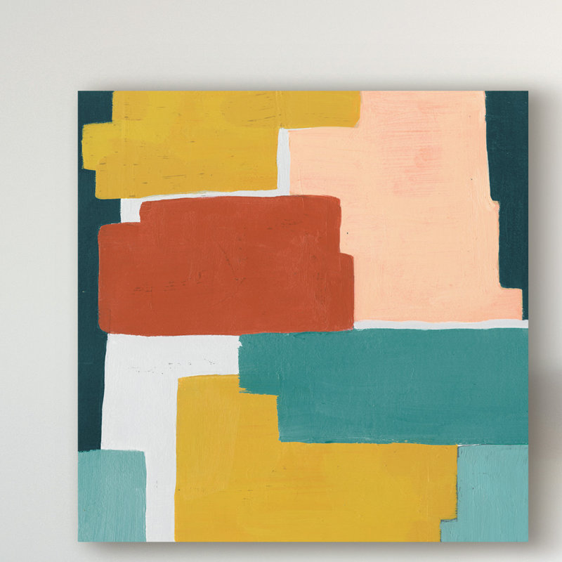 « block abstract i », peinture sur toile tendue, H 24 po x l 24 po x P 2 po