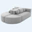 Canapé-lit modulaire Boneless de 114,9 po de style modulaire Boneless-1944177841