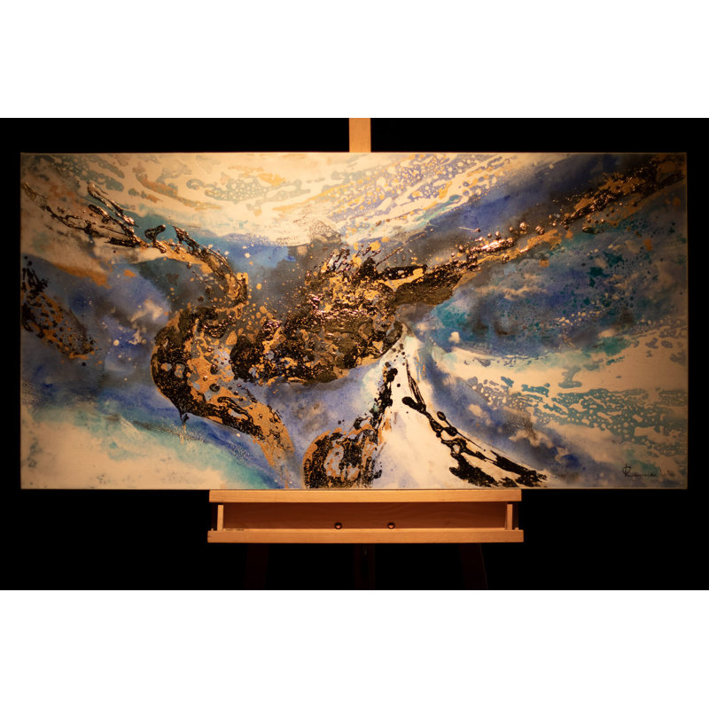 Blue Eternity Hand -Painted Acrylic Painting