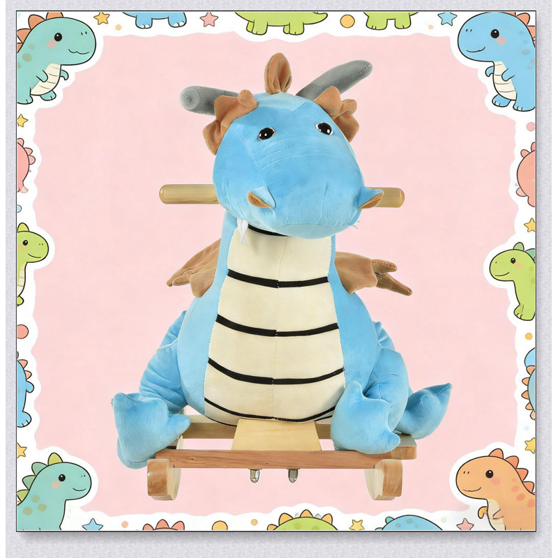 Chaise berçante dinosaure, chaise berçante pour enfants avec sons authentiques et design confortable
