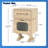 Robot Rotatable Side Table - Whimsical Storage Table with Swivel Top (Natural Wood-Tone MDF)