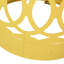 Table d'appoint d'extérieur en métal jaune - Grande table d'appoint élégante au design en fer découpé, structure thermolaquée, livrée sans assemblage, jaune, design minimaliste, fer.