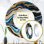 Gold Blue Geode Gems - Miroir mural en pierre-97182697-121387527
