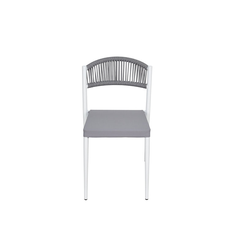 Chaise Tahiti, Gris / blanc