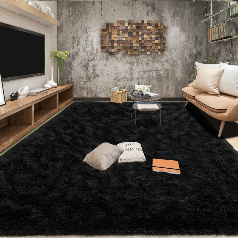Rectangle Makael Rectangle: tapis 4 x 6 pieds avec envers antidérapant